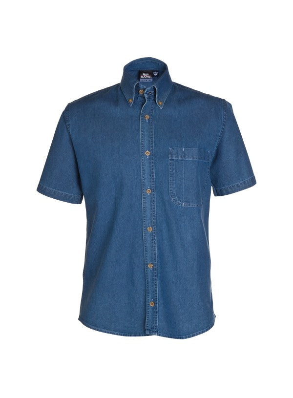 Camisa Corporativa Caballero Manga Corta Mezclilla DENIM 100
