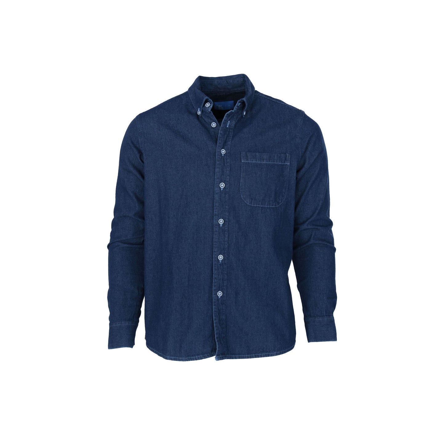 Camisa Caballero Manga Larga Línea BASICO Modelo MEZCLILLA 100