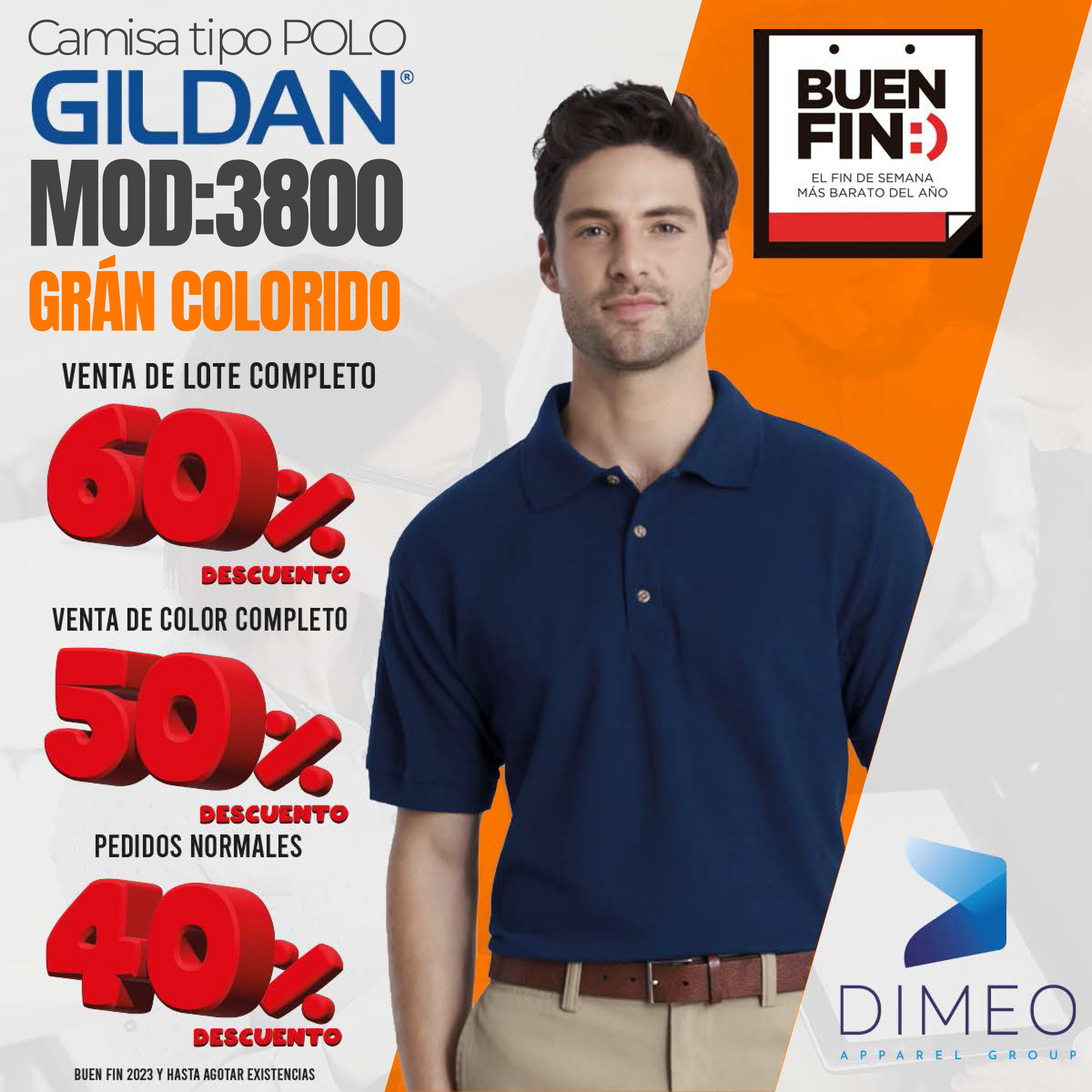 Playera Polo Gildan 3800 Caballero Dimeo