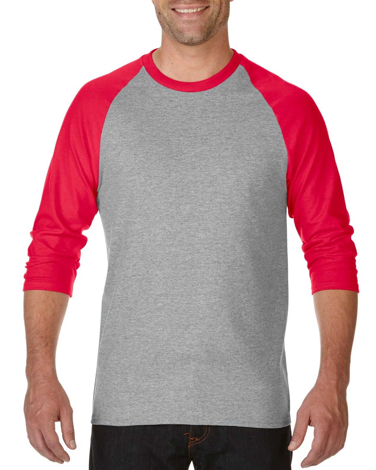 Playera Gildan 5700 Raglan 3 4 100 Algodon Dimeo