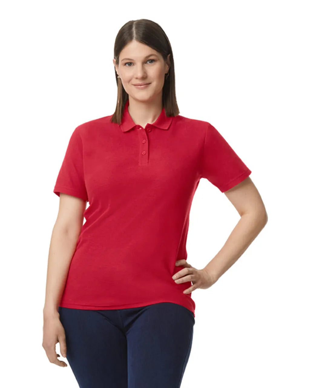 Playera Deportiva Playera Tipo Polo Roja Mujer Playera Polo Roja