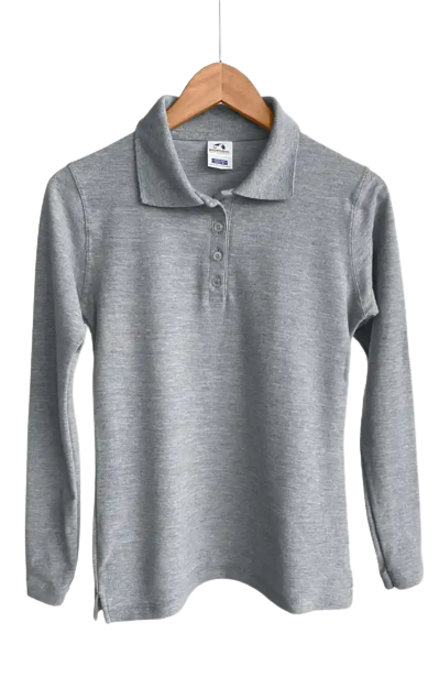 Playera Deportiva Playerytees 600DL Dama Polo Cardado Manga Larga 50%  Algodón y 50% Poliéster